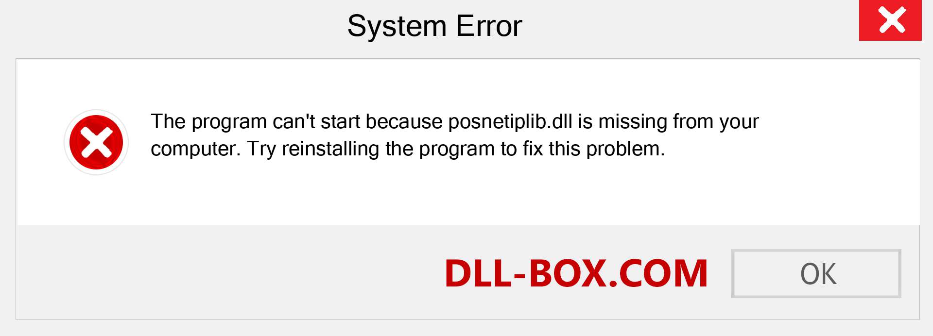  posnetiplib.dll file is missing?. Download for Windows 7, 8, 10 - Fix  posnetiplib dll Missing Error on Windows, photos, images